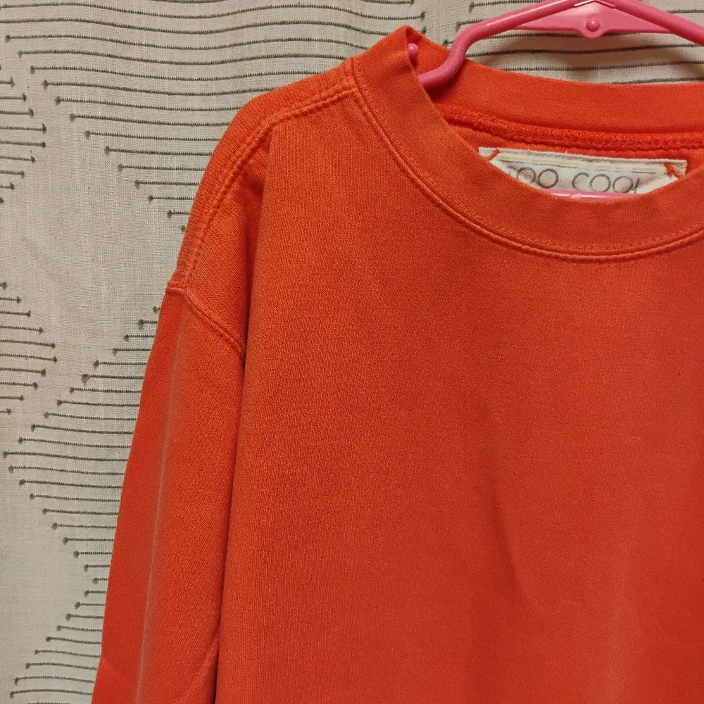 Kids Too Cool Crewneck Sweatshirt Peachy Orange Size Large